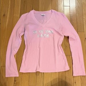 Y2K La senza Lingerie pink long sleeve waffle knit top